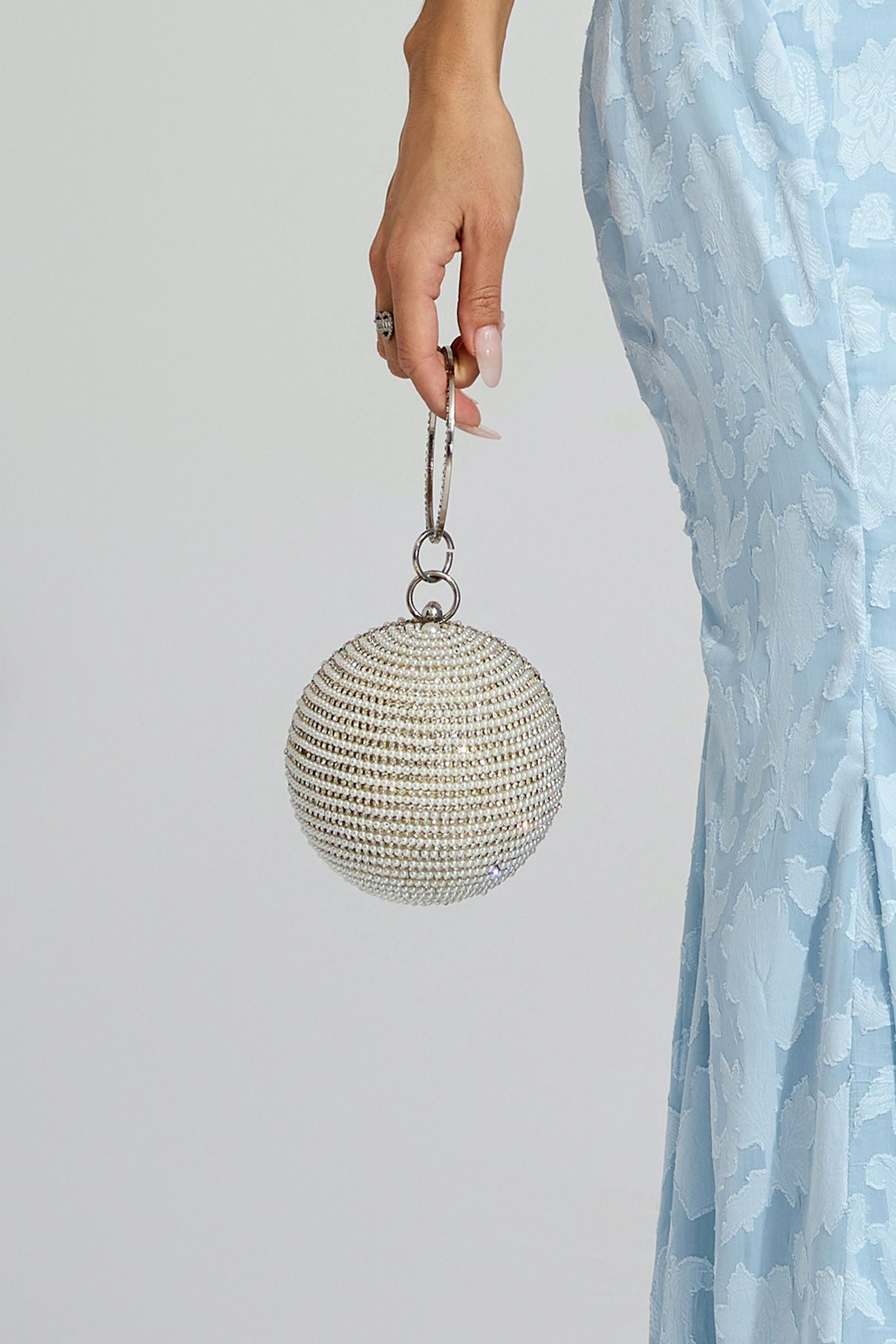 Owen Silver Round Ball Bag - Image 2