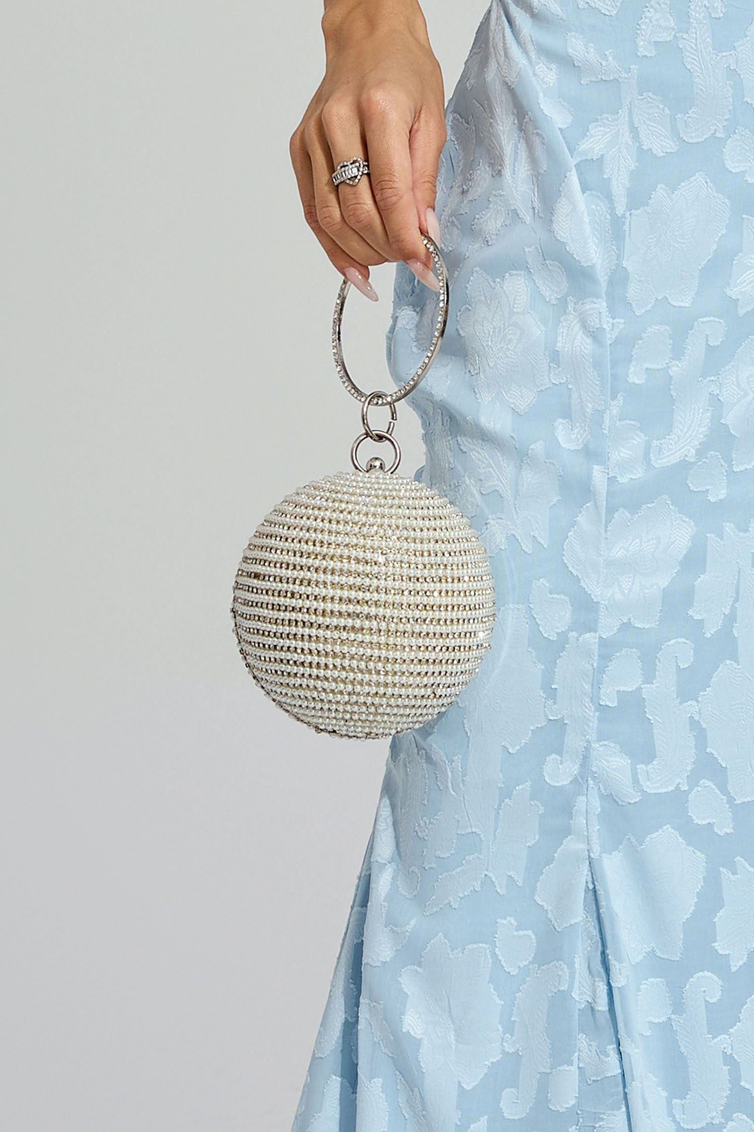 Owen Silver Round Ball Bag - Image 4
